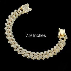Icy Bling Chunky Chain Link Ice chain bracelet 18k finish filled